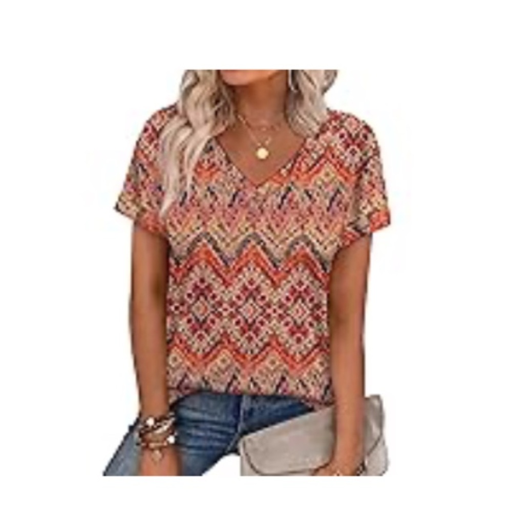 Women's Multicolor Chevron Top